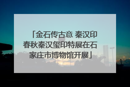 金石传古意 秦汉印春秋秦汉玺印特展在石家庄市博物馆开展