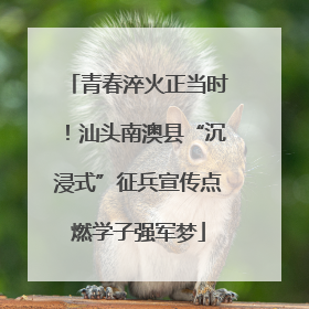 青春淬火正当时！汕头南澳县“沉浸式”征兵宣传点燃学子强军梦