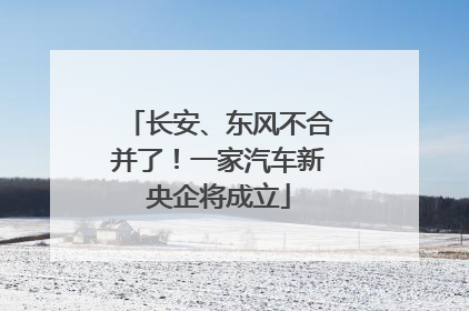长安、东风不合并了！一家汽车新央企将成立