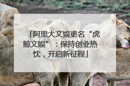 阿里大文娱更名“虎鲸文娱”：保持创业热忱，开启新征程