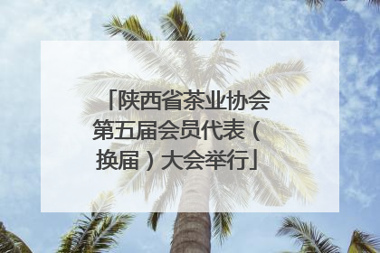 陕西省茶业协会第五届会员代表（换届）大会举行