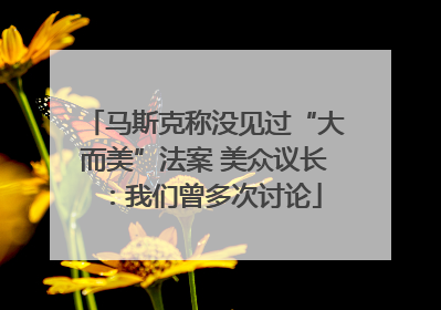 马斯克称没见过“大而美”法案 美众议长：我们曾多次讨论