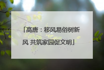 高唐：移风易俗树新风 共筑家园促文明
