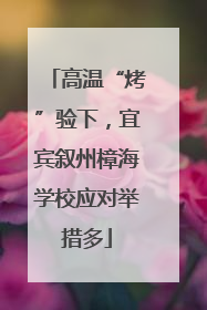 高温“烤”验下，宜宾叙州樟海学校应对举措多
