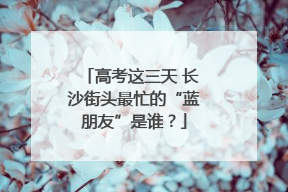 高考这三天 长沙街头最忙的“蓝朋友”是谁？