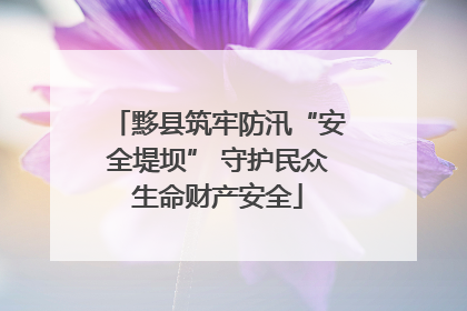 黟县筑牢防汛“安全堤坝” 守护民众生命财产安全