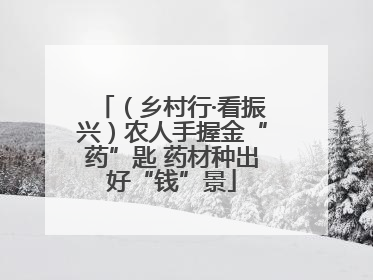 （乡村行·看振兴）农人手握金“药”匙 药材种出好“钱”景