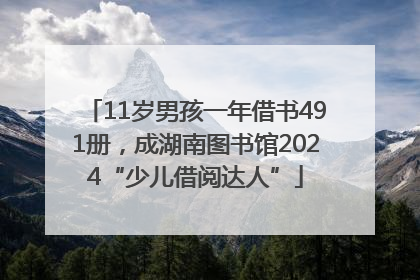 11岁男孩一年借书491册，成湖南图书馆2024“少儿借阅达人”