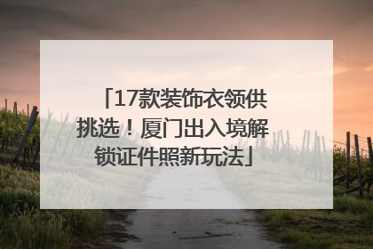 17款装饰衣领供挑选！厦门出入境解锁证件照新玩法