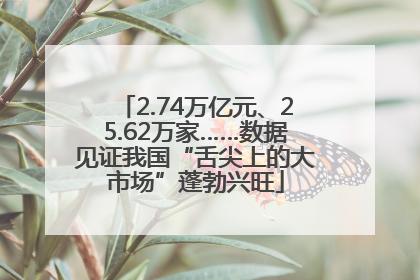2.74万亿元、25.62万家……数据见证我国“舌尖上的大市场”蓬勃兴旺
