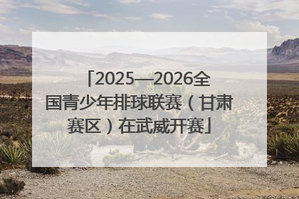 2025—2026全国青少年排球联赛（甘肃赛区）在武威开赛