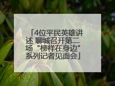 4位平民英雄讲述 聊城召开第二场“榜样在身边”系列记者见面会