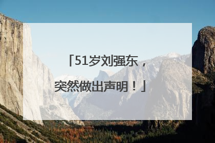 51岁刘强东，突然做出声明！
